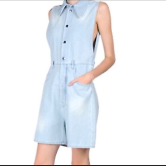 MM6 Maison Margiela Denim Overalls/Romper IT 40 or US 4 - Picture 4 of 5